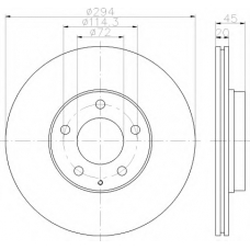8DD 355 113-371 HELLA Тормозной диск