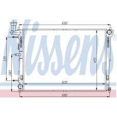 66676 NISSENS Радиатор, охлаждение двигателя