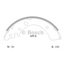 0 986 AB0 804 BOSCH Комплект тормозных колодок