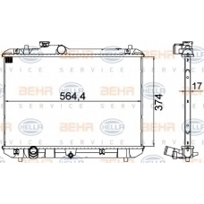 8MK 376 756-531 HELLA Радиатор, охлаждение двигателя