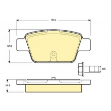 6114854 GIRLING Комплект тормозных колодок, дисковый тормоз