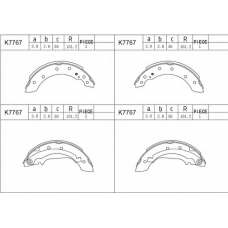 K7767 ASIMCO Комплект тормозных колодок