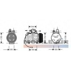 0300K180 VAN WEZEL Компрессор, кондиционер