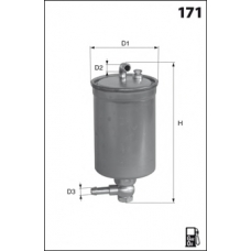 ELG5338 MECAFILTER Топливный фильтр