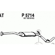 P5714 FENNO Средний глушитель выхлопных газов