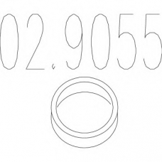02.9055 MTS Прокладка, труба выхлопного газа
