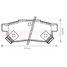 571977X BENDIX Комплект тормозных колодок, дисковый тормоз