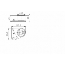 TKR 9839 TIMKEN Натяжной ролик, поликлиновой  ремень