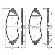 0 986 TB2 318 BOSCH Комплект тормозных колодок, дисковый тормоз