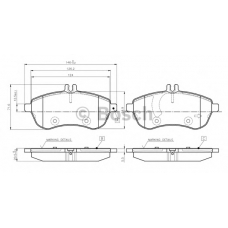 0 986 TB3 048 BOSCH Комплект тормозных колодок, дисковый тормоз