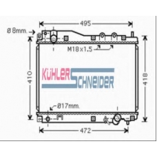 0100421 KUHLER SCHNEIDER Радиатор, охлаждение двигател