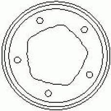 7D0056 KAWE Тормозной барабан