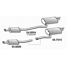 54.7015 ASSO Глушитель выхлопных газов конечный