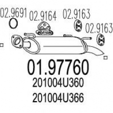 01.97760 MTS Глушитель выхлопных газов конечный