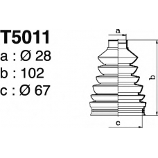 T5011 DEPA Комплект пылника, приводной вал