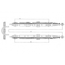 44000100 TEXTAR Трос, стояночная тормозная система
