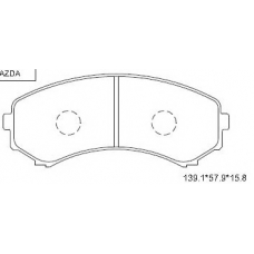 KD3792 ASIMCO Комплект тормозных колодок, дисковый тормоз