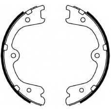 FSB4054 FERODO Комплект тормозных колодок, стояночная тормозная с