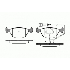 0437.02 REMSA Комплект тормозных колодок, дисковый тормоз