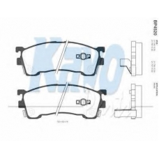 BP-4520 KAVO PARTS Комплект тормозных колодок, дисковый тормоз