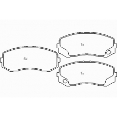 P 54 043 BREMBO Комплект тормозных колодок, дисковый тормоз