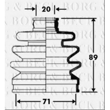 BCB2396 BORG & BECK Пыльник, приводной вал