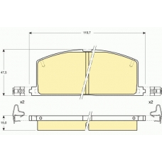 6103239 GIRLING Комплект тормозных колодок, дисковый тормоз