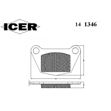 141346 ICER Комплект тормозных колодок, дисковый тормоз