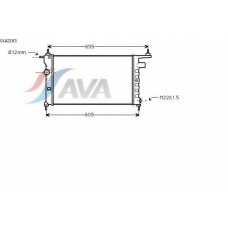 OLA2183 AVA Радиатор, охлаждение двигателя