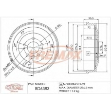 BD-6383 FREMAX Тормозной барабан