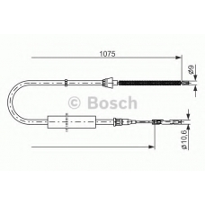 1 987 477 808 BOSCH Трос, стояночная тормозная система