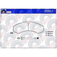 20357 GALFER Комплект тормозных колодок, дисковый тормоз