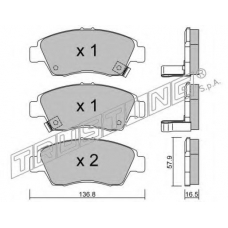 178.0 TRUSTING Комплект тормозных колодок, дисковый тормоз