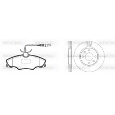 87033.00 WOKING Комплект тормозов, дисковый тормозной механизм