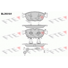 BL2651A1 FTE Комплект тормозных колодок, дисковый тормоз