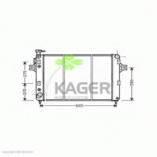 31-0555 KAGER Радиатор, охлаждение двигателя