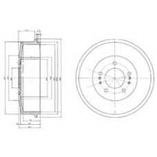 BF520 DELPHI Тормозной барабан
