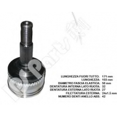 ICJ-10191 IPS Parts Шарнирный комплект, приводной вал