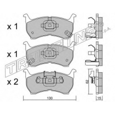 240.1 TRUSTING Комплект тормозных колодок, дисковый тормоз