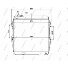 T156A23 NPS Радиатор, охлаждение двигателя
