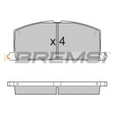 BP2255 BREMSI Комплект тормозных колодок, дисковый тормоз