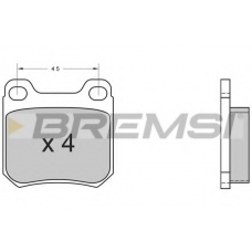 BP2368 BREMSI Комплект тормозных колодок, дисковый тормоз