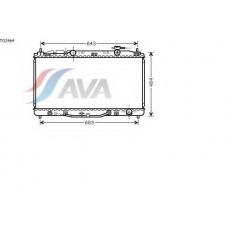 TO2464 AVA Радиатор, охлаждение двигателя