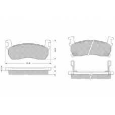 PF1088 PROCODIS FRANCE Комплект тормозных колодок, дисковый тормоз