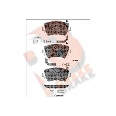RB1674 R BRAKE Комплект тормозных колодок, дисковый тормоз