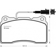 756 MGA Комплект тормозных колодок, дисковый тормоз