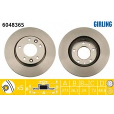 6048365 GIRLING Тормозной диск