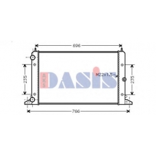 091600N AKS DASIS Радиатор, охлаждение двигателя