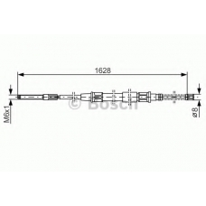 1 987 477 169 BOSCH Трос, стояночная тормозная система