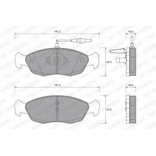 151-1641 WEEN Комплект тормозных колодок, дисковый тормоз